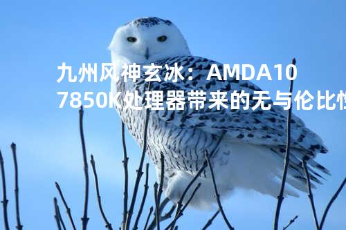 九州风神玄冰：AMD A10 7850K处理器带来的无与伦比性能